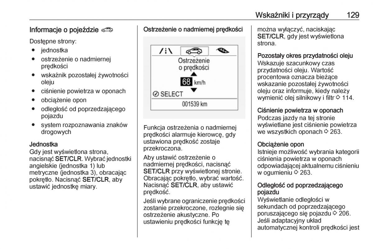 Opel Zafira C FL instrukcja obslugi / page 131