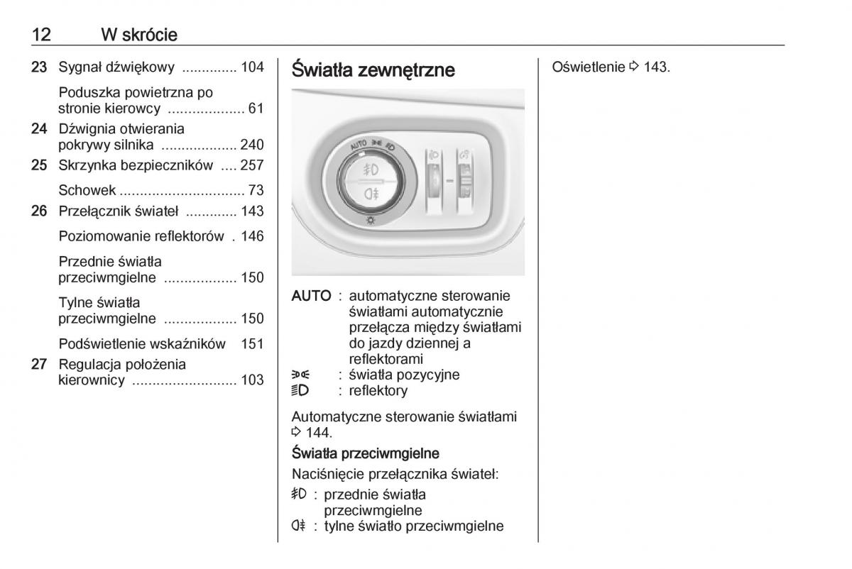 Opel Zafira C FL instrukcja obslugi / page 14