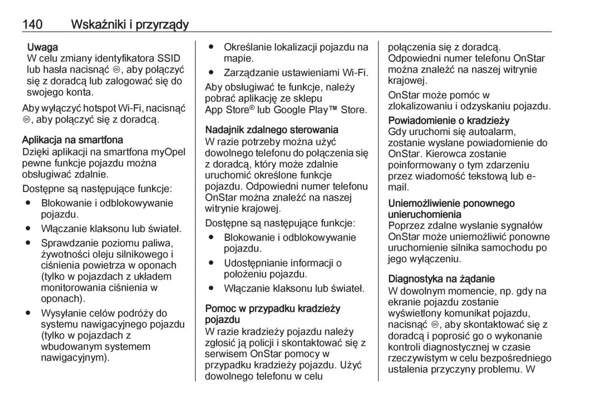 Opel Zafira C FL instrukcja obslugi / page 142