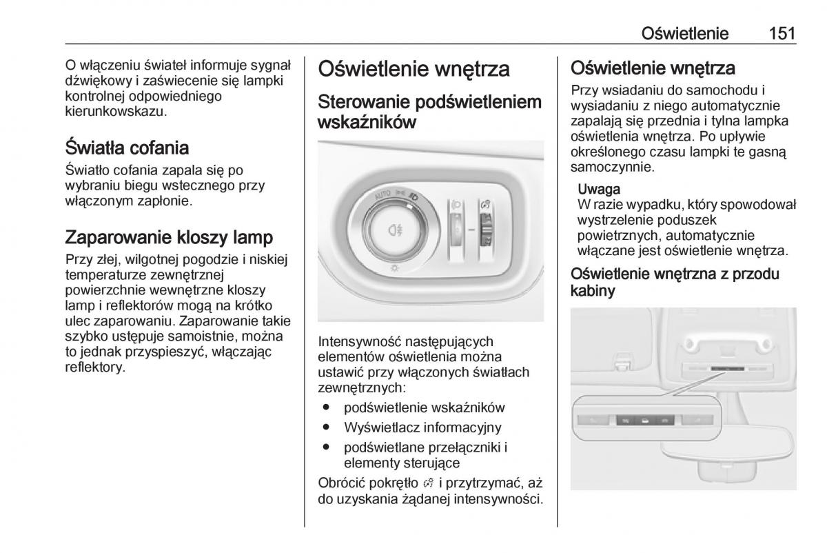 Opel Zafira C FL instrukcja obslugi / page 153