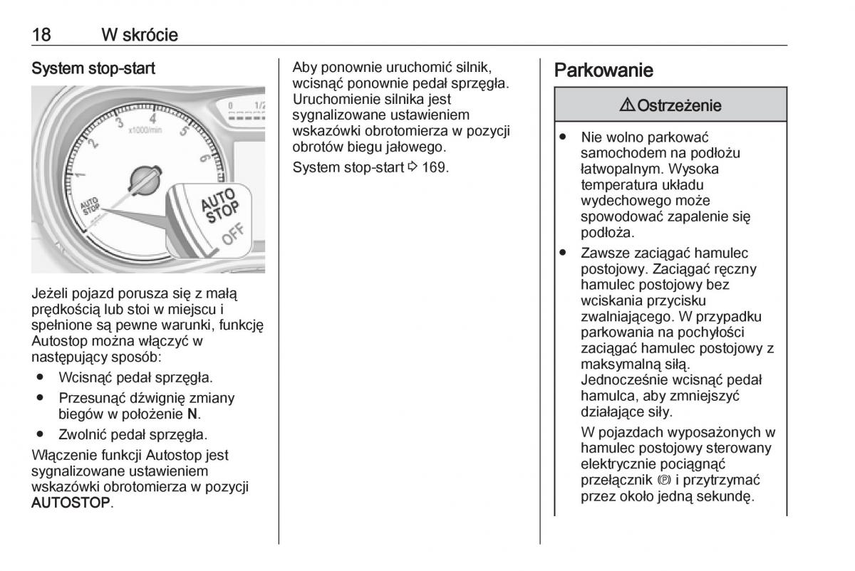 Opel Zafira C FL instrukcja obslugi / page 20