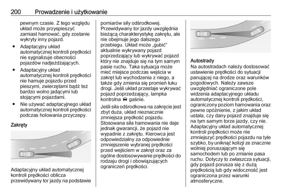 Opel Zafira C FL instrukcja obslugi / page 202