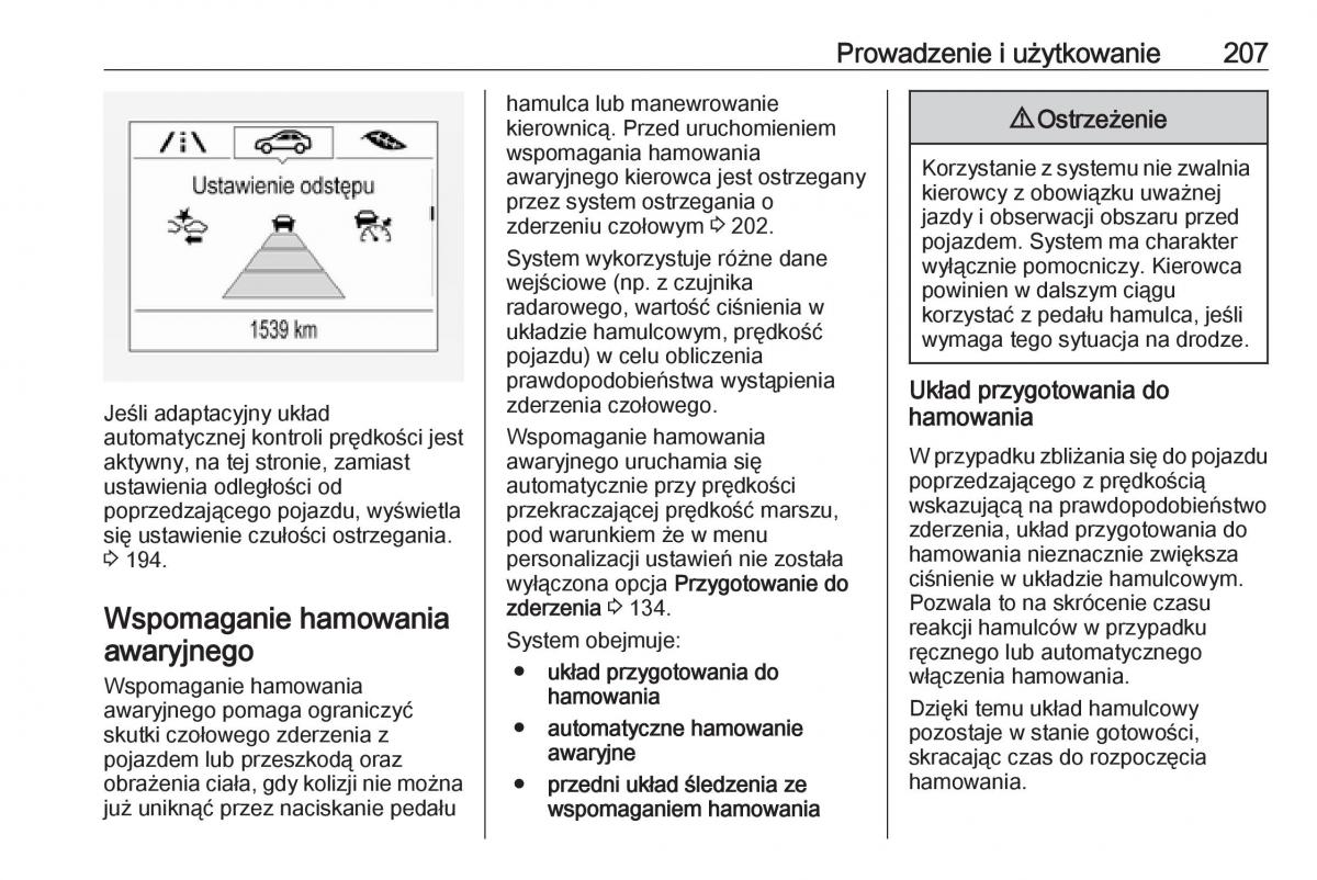 Opel Zafira C FL instrukcja obslugi / page 209
