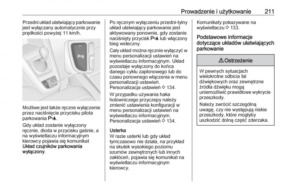 Opel Zafira C FL instrukcja obslugi / page 213