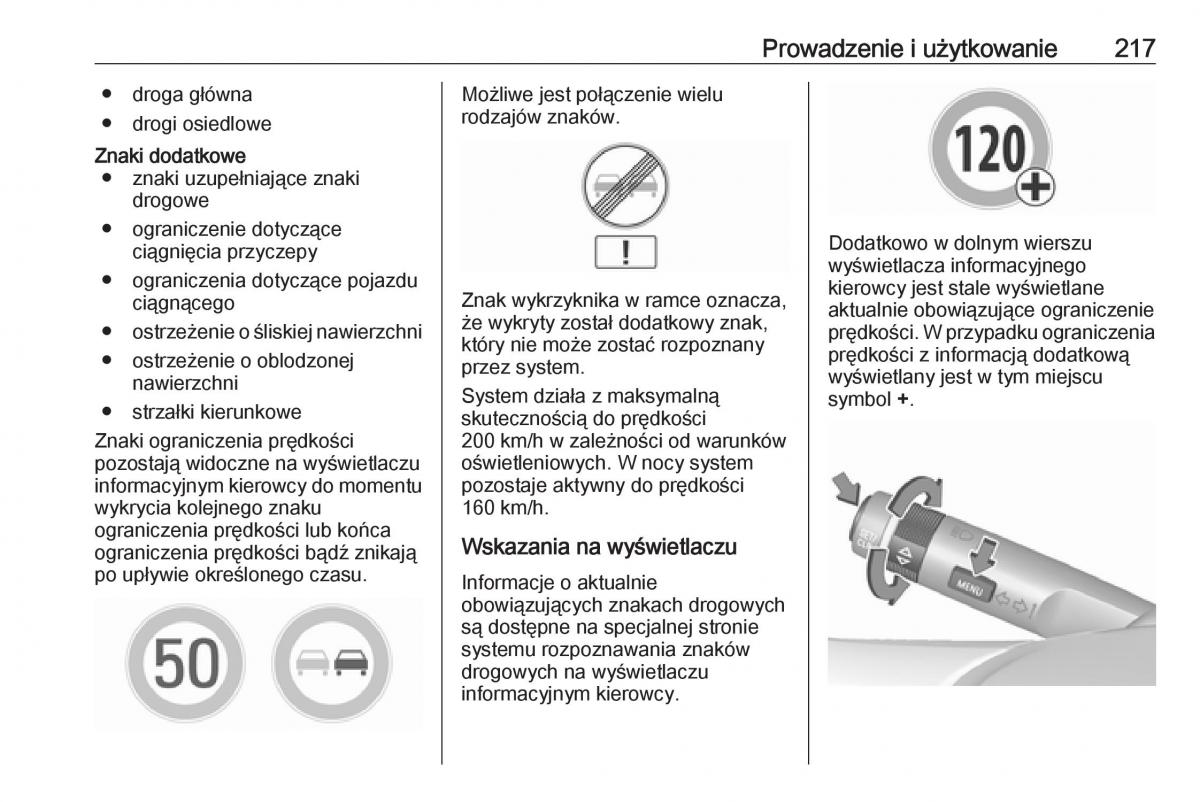 Opel Zafira C FL instrukcja obslugi / page 219