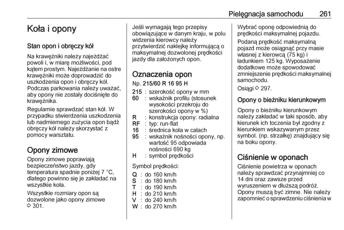 Opel Zafira C FL instrukcja obslugi / page 263