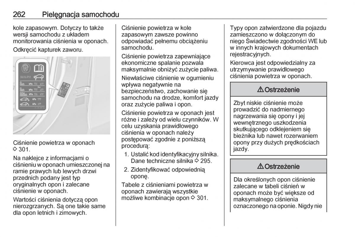 Opel Zafira C FL instrukcja obslugi / page 264