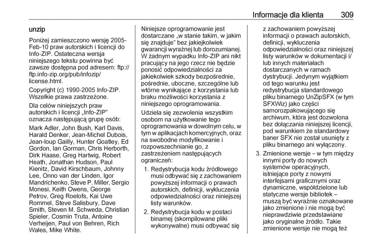 manual  Opel Zafira C FL instrukcja / page 311