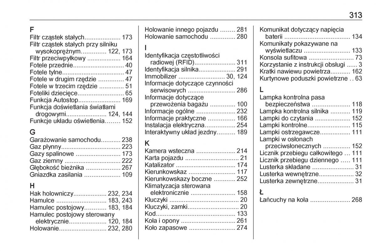Opel Zafira C FL instrukcja obslugi / page 315