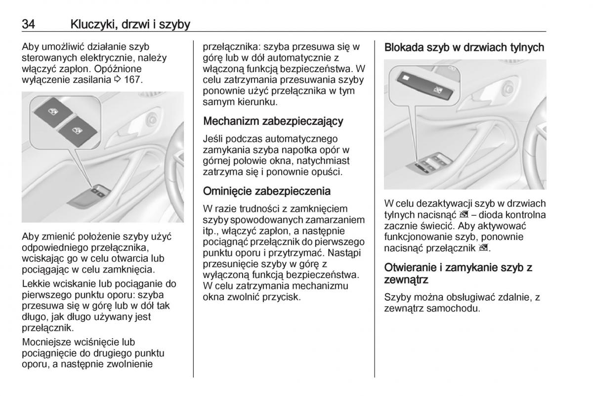 Opel Zafira C FL instrukcja obslugi / page 36