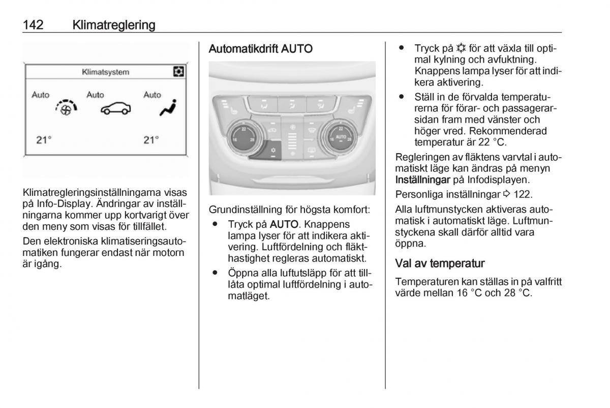 Opel Zafira C FL instruktionsbok / page 144