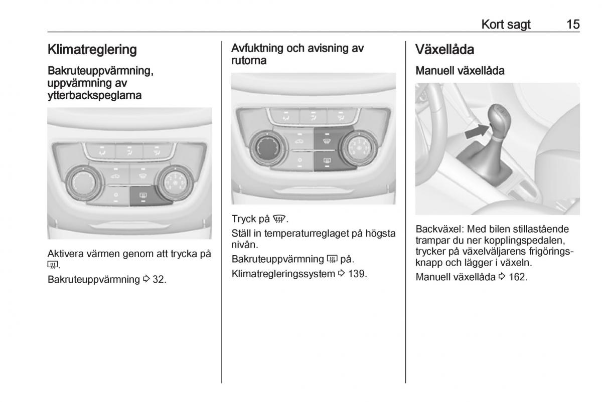 Opel Zafira C FL instruktionsbok / page 17