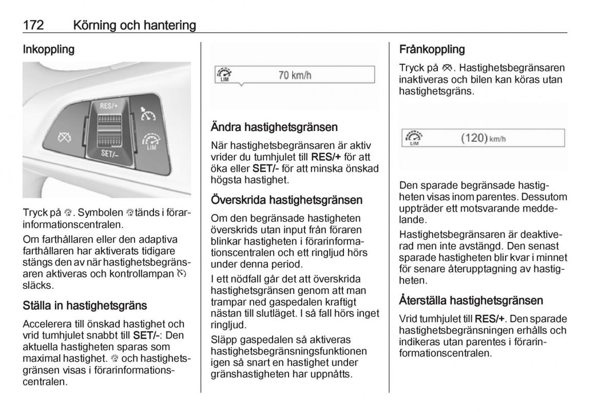 Opel Zafira C FL instruktionsbok / page 174