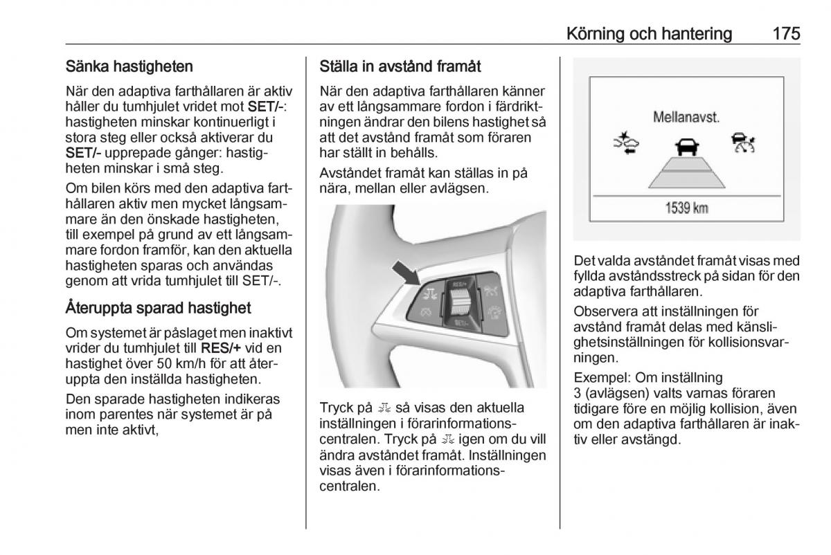 Opel Zafira C FL instruktionsbok / page 177