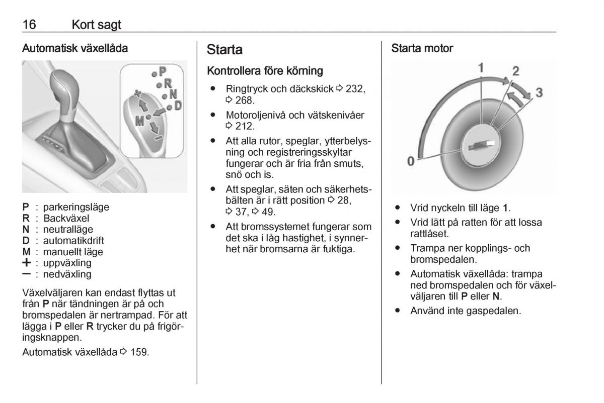 Opel Zafira C FL instruktionsbok / page 18