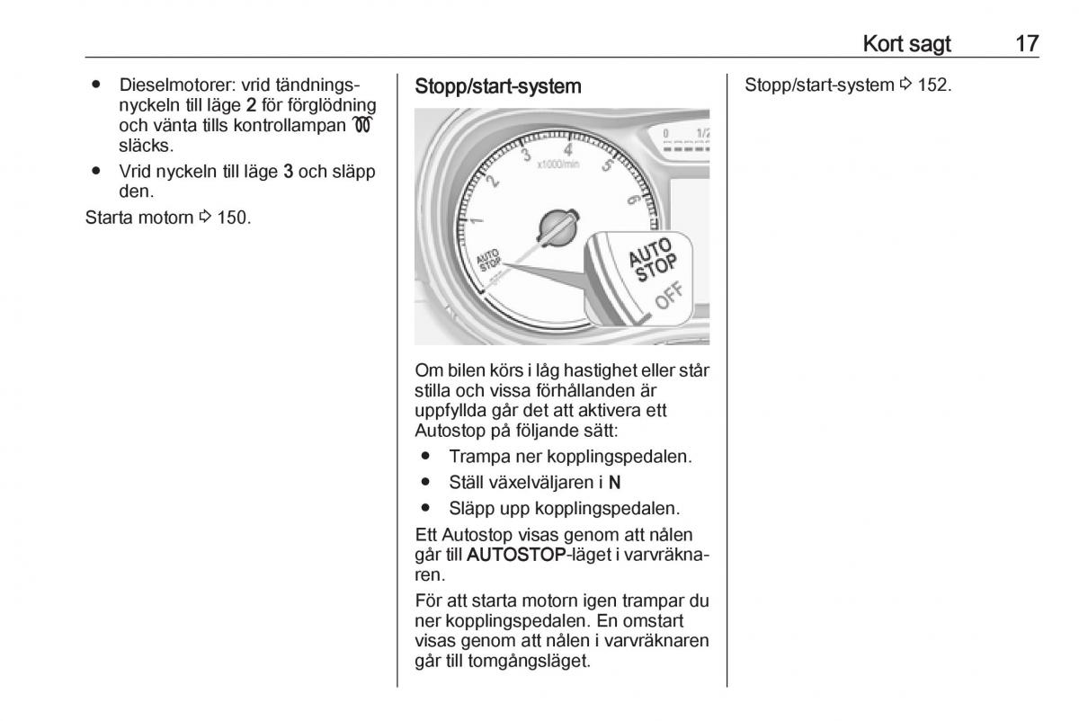 Opel Zafira C FL instruktionsbok / page 19