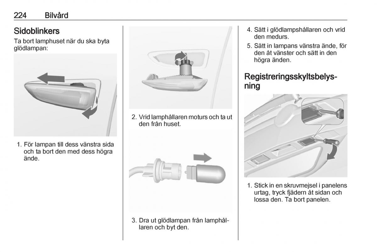 Opel Zafira C FL instruktionsbok / page 226