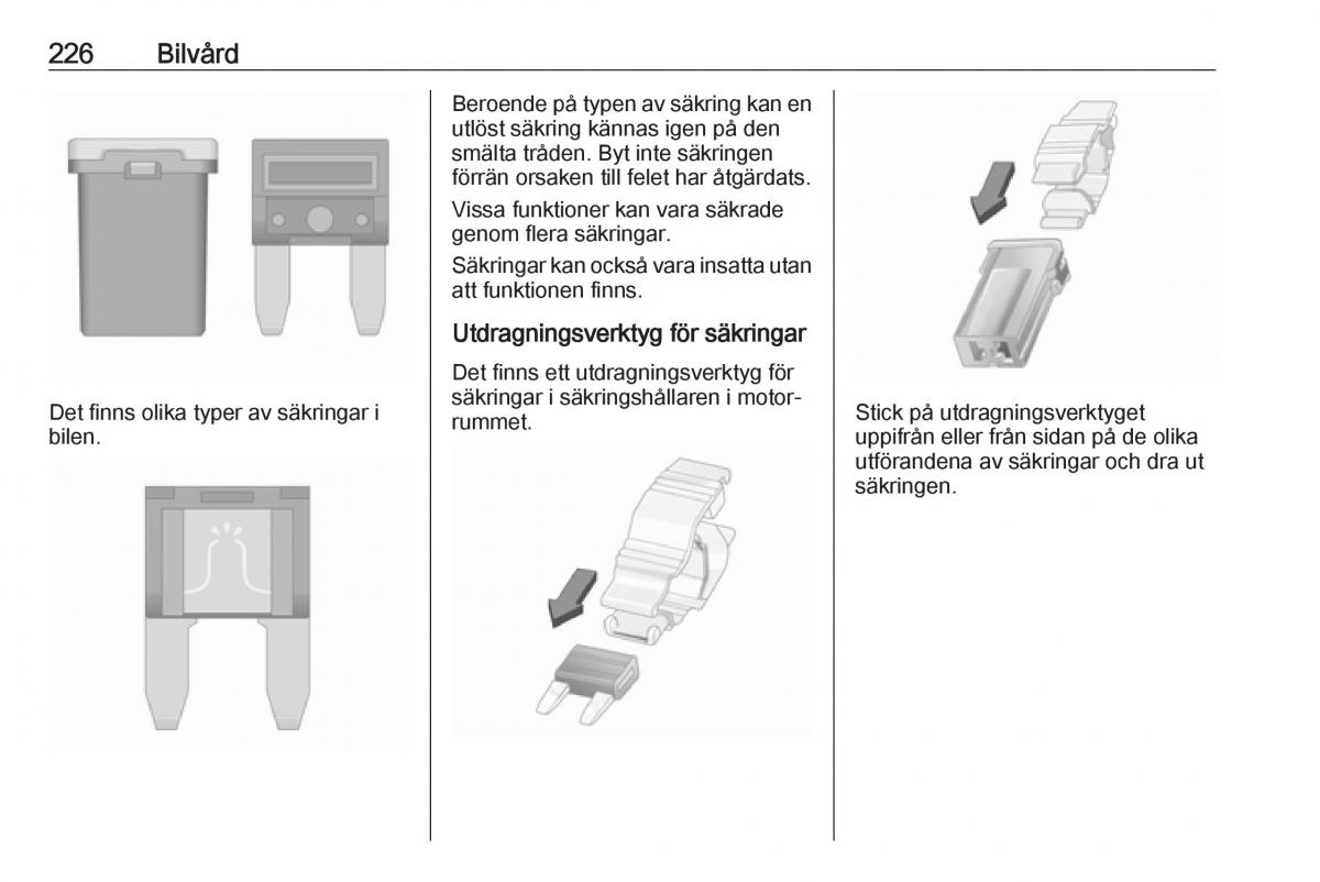 Opel Zafira C FL instruktionsbok / page 228