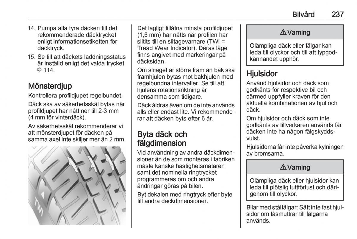 Opel Zafira C FL instruktionsbok / page 239