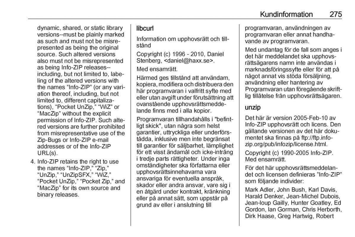 manual  Opel Zafira C FL instruktionsbok / page 277
