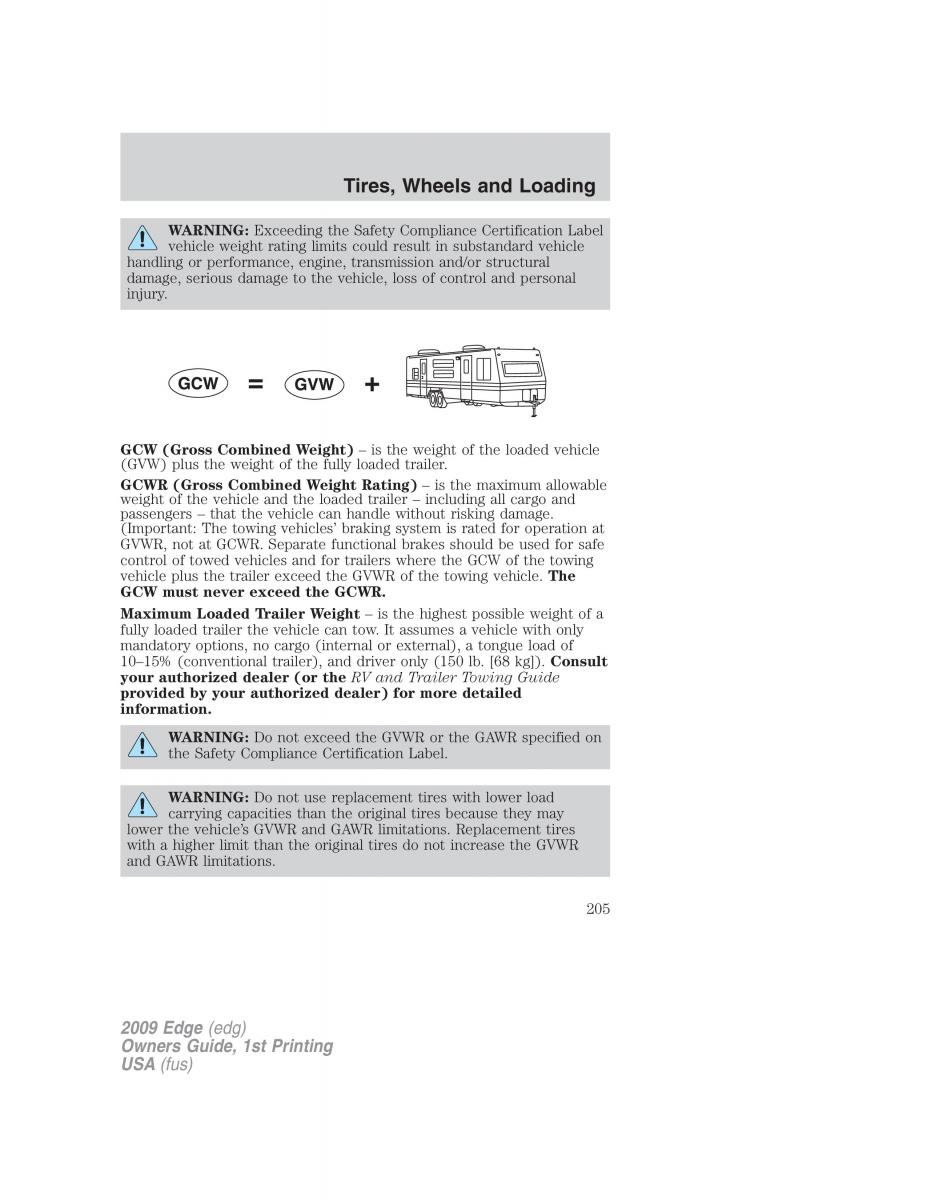 Forde Edge I owners manual / page 205