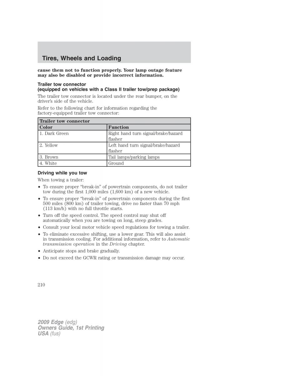 Forde Edge I owners manual / page 210
