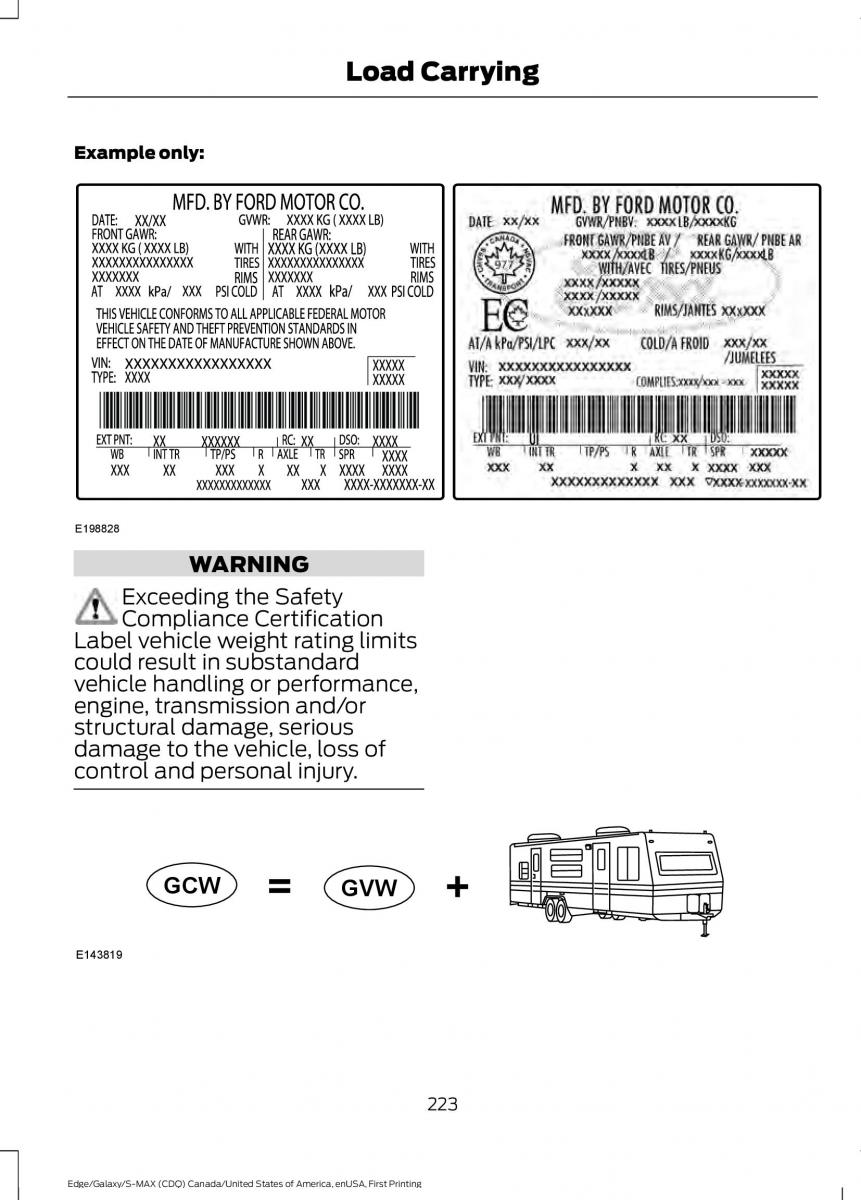 Forde Edge II owners manual / page 226