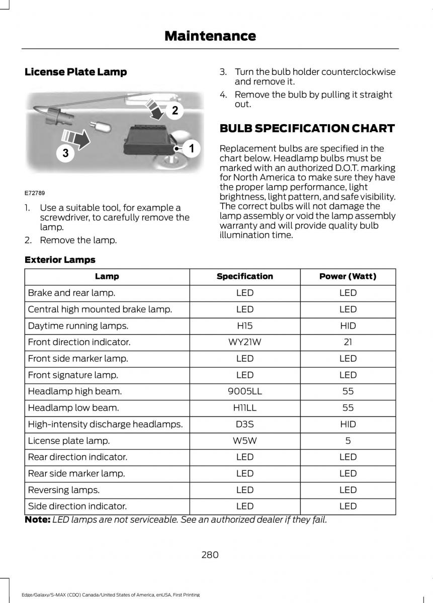 Forde Edge II owners manual / page 283