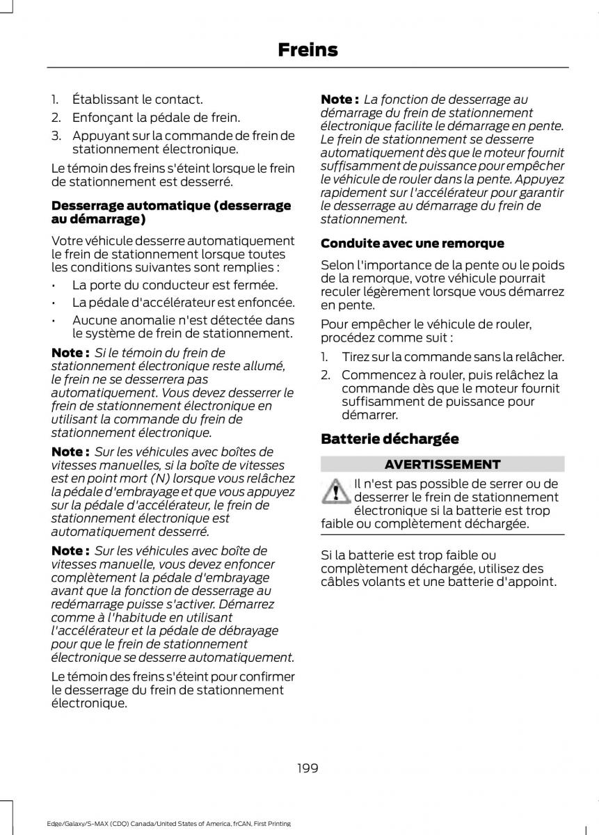 Forde Edge II manuel du proprietaire / page 202