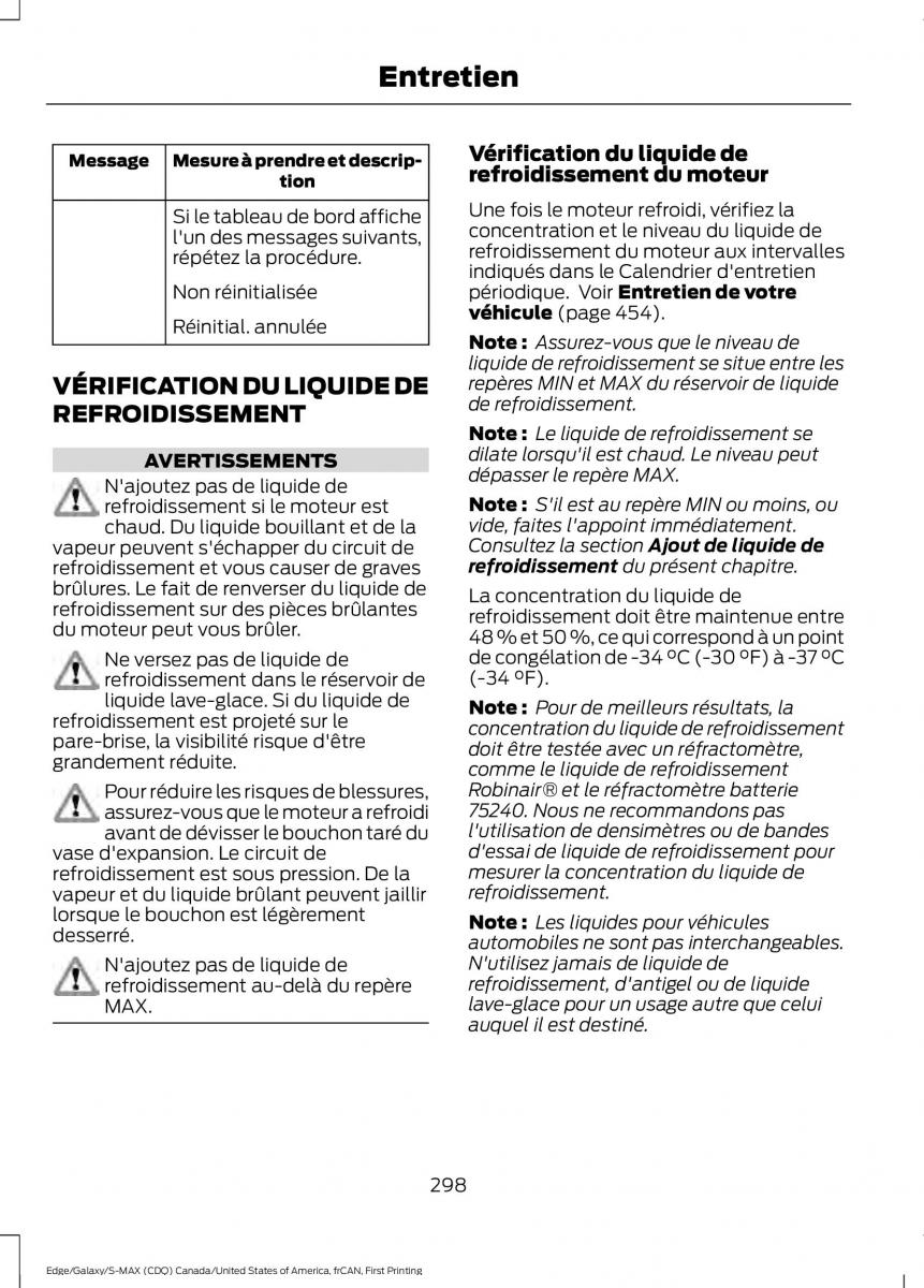 Forde Edge II manuel du proprietaire / page 301