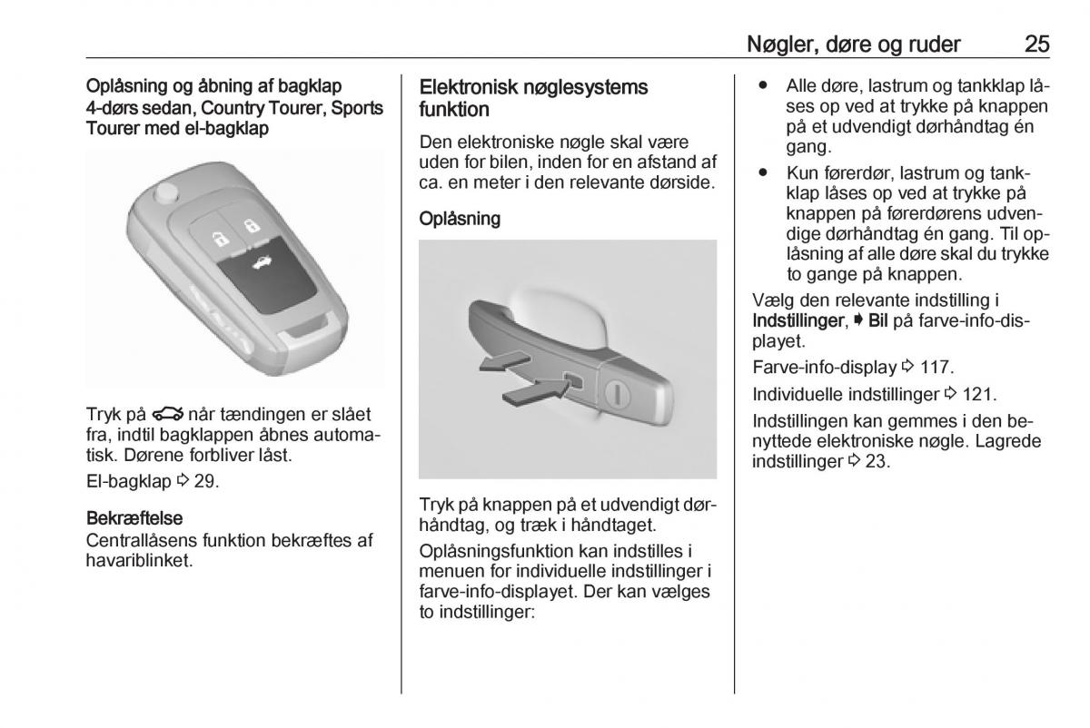 Opel Insignia A Bilens instruktionsbog / page 27