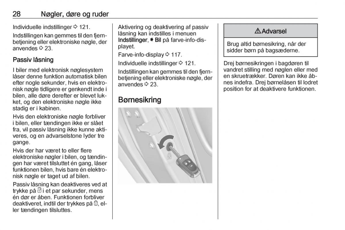 Opel Insignia A Bilens instruktionsbog / page 30
