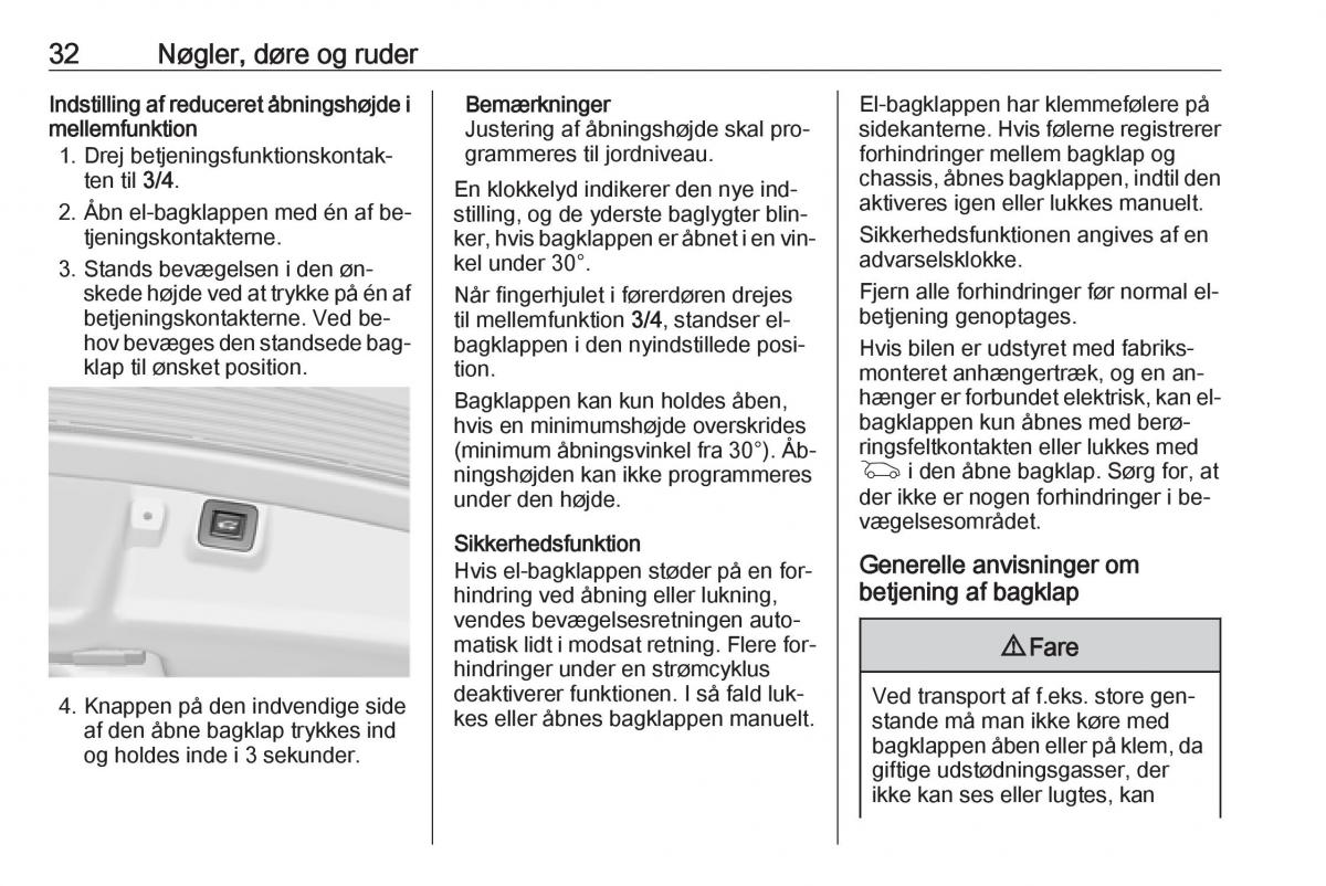 Opel Insignia A Bilens instruktionsbog / page 34