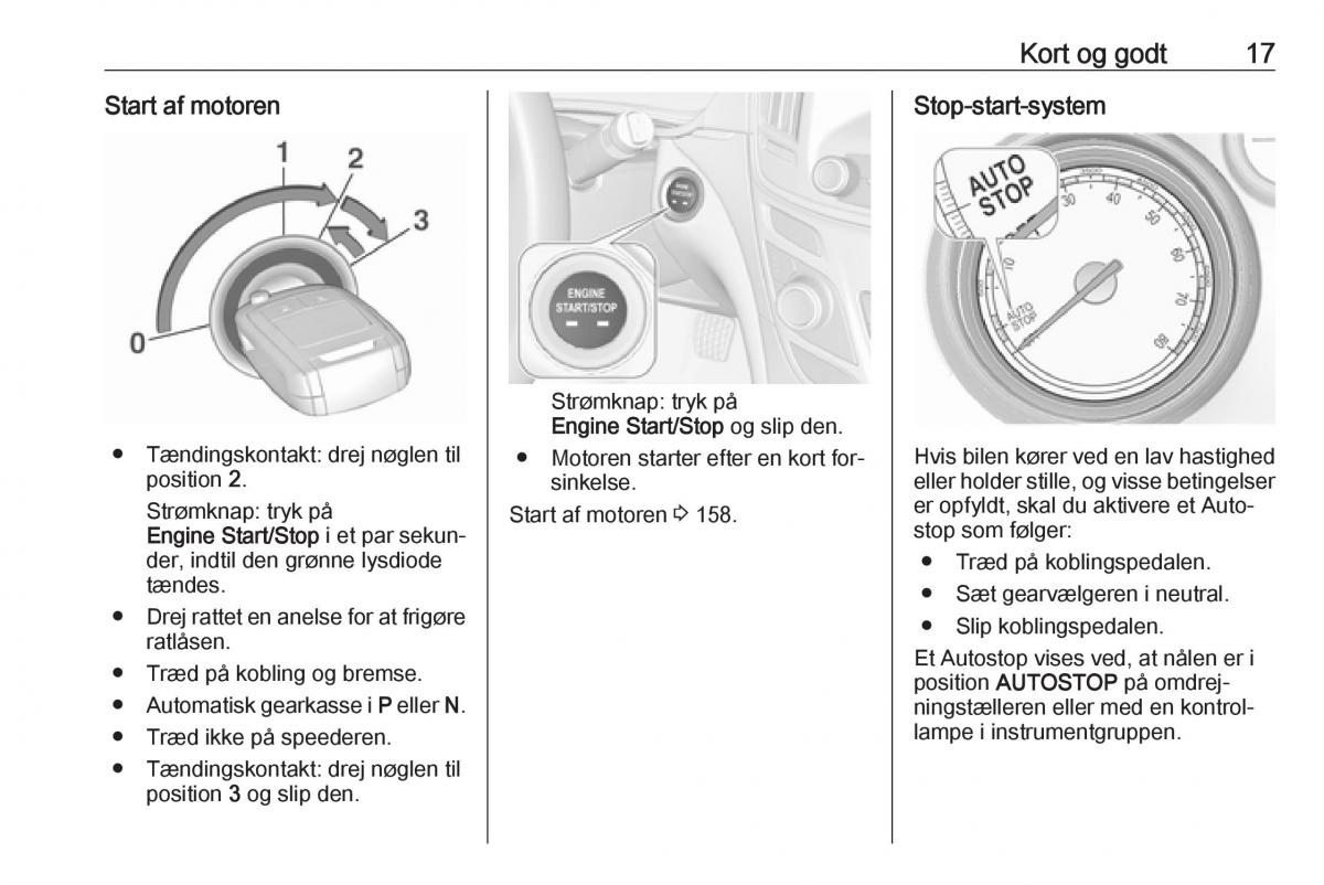 Opel Insignia A Bilens instruktionsbog / page 19