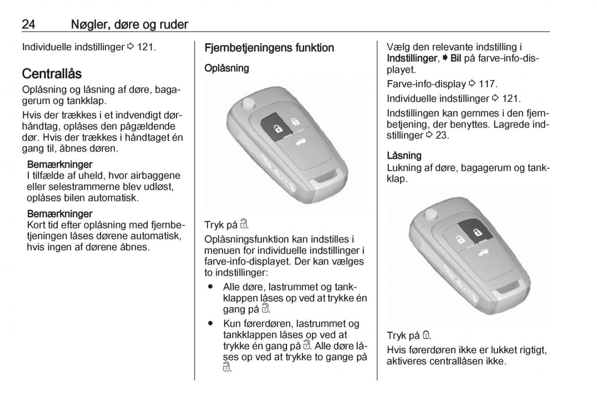 Opel Insignia A Bilens instruktionsbog / page 26