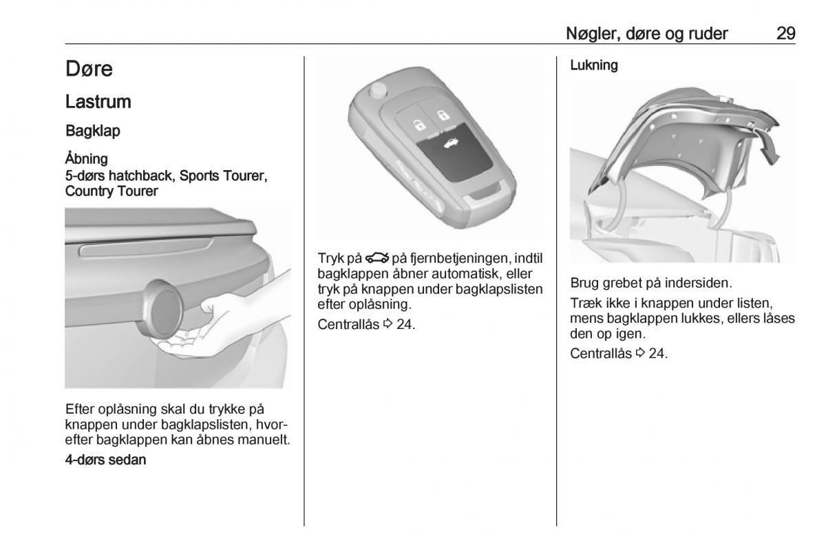 Opel Insignia A Bilens instruktionsbog / page 31