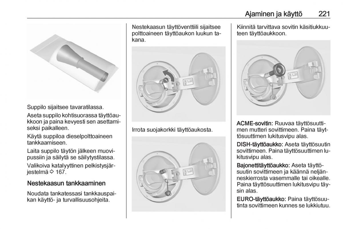 Opel Insignia A omistajan kasikirja / page 223