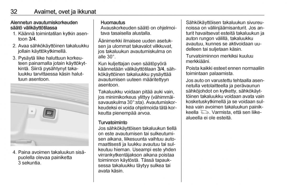 Opel Insignia A omistajan kasikirja / page 34