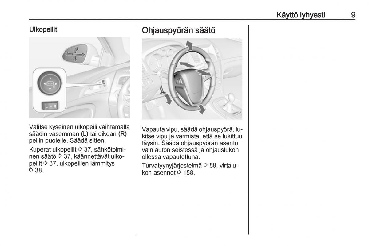 Opel Insignia A omistajan kasikirja / page 11