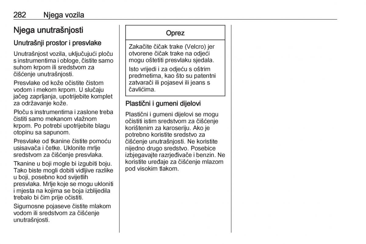 Opel Insignia A vlasnicko uputstvo / page 284
