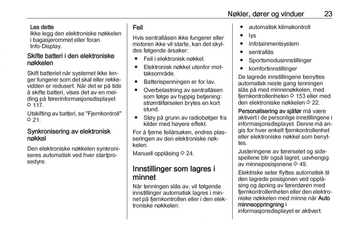 manual  opel insignia a bruksanvisningen / page 25