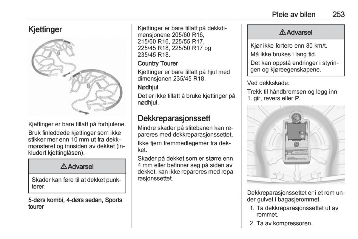 Opel Insignia A bruksanvisningen / page 255