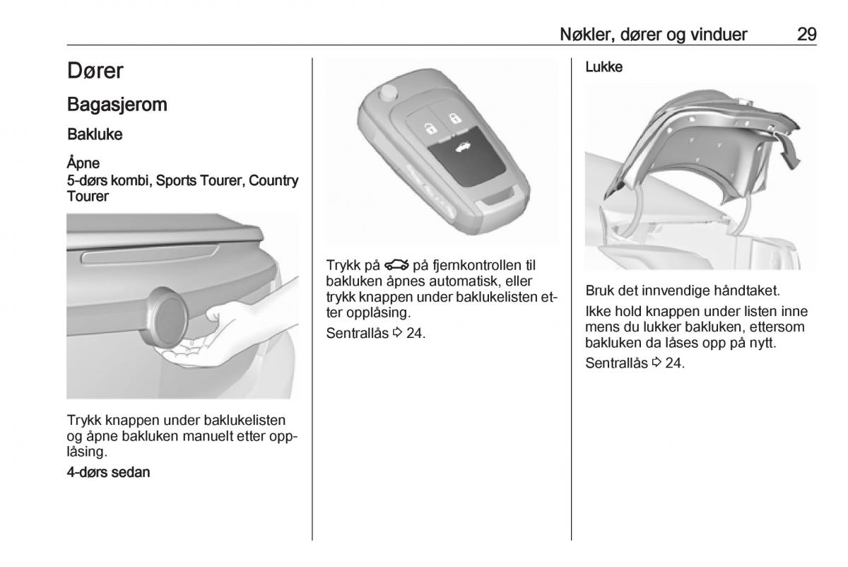 Opel Insignia A bruksanvisningen / page 31