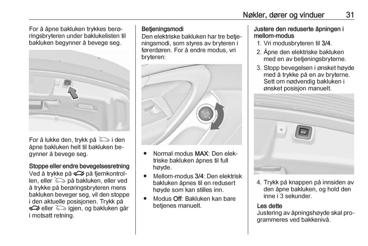 Opel Insignia A bruksanvisningen / page 33