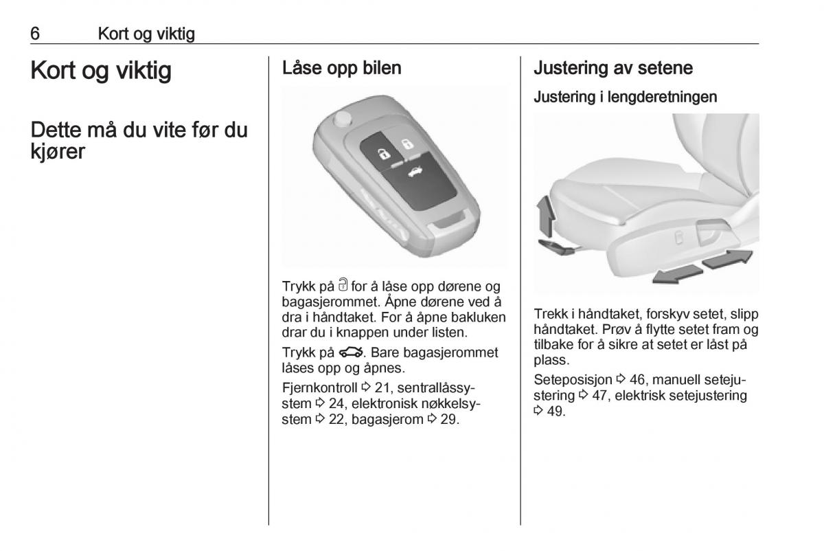 Opel Insignia A bruksanvisningen / page 8