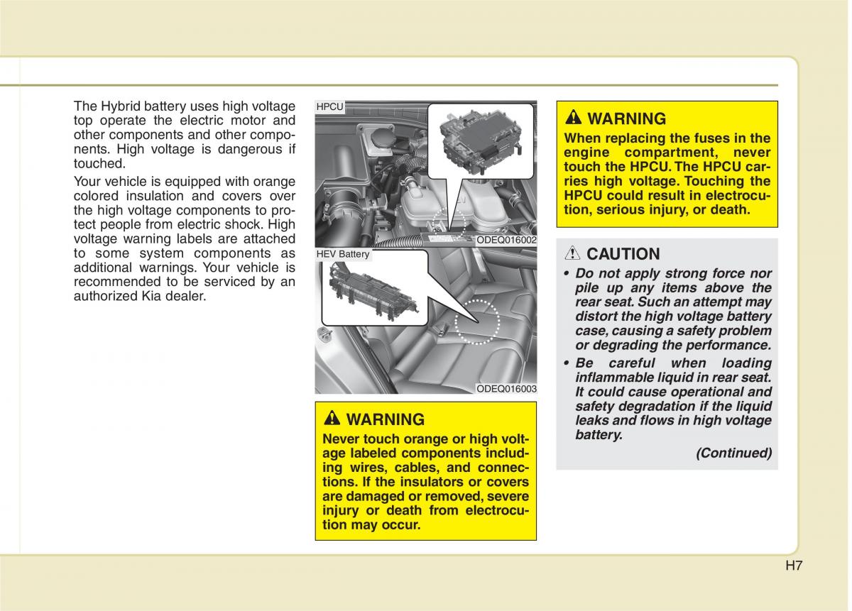 KIA Niro owners manual / page 10