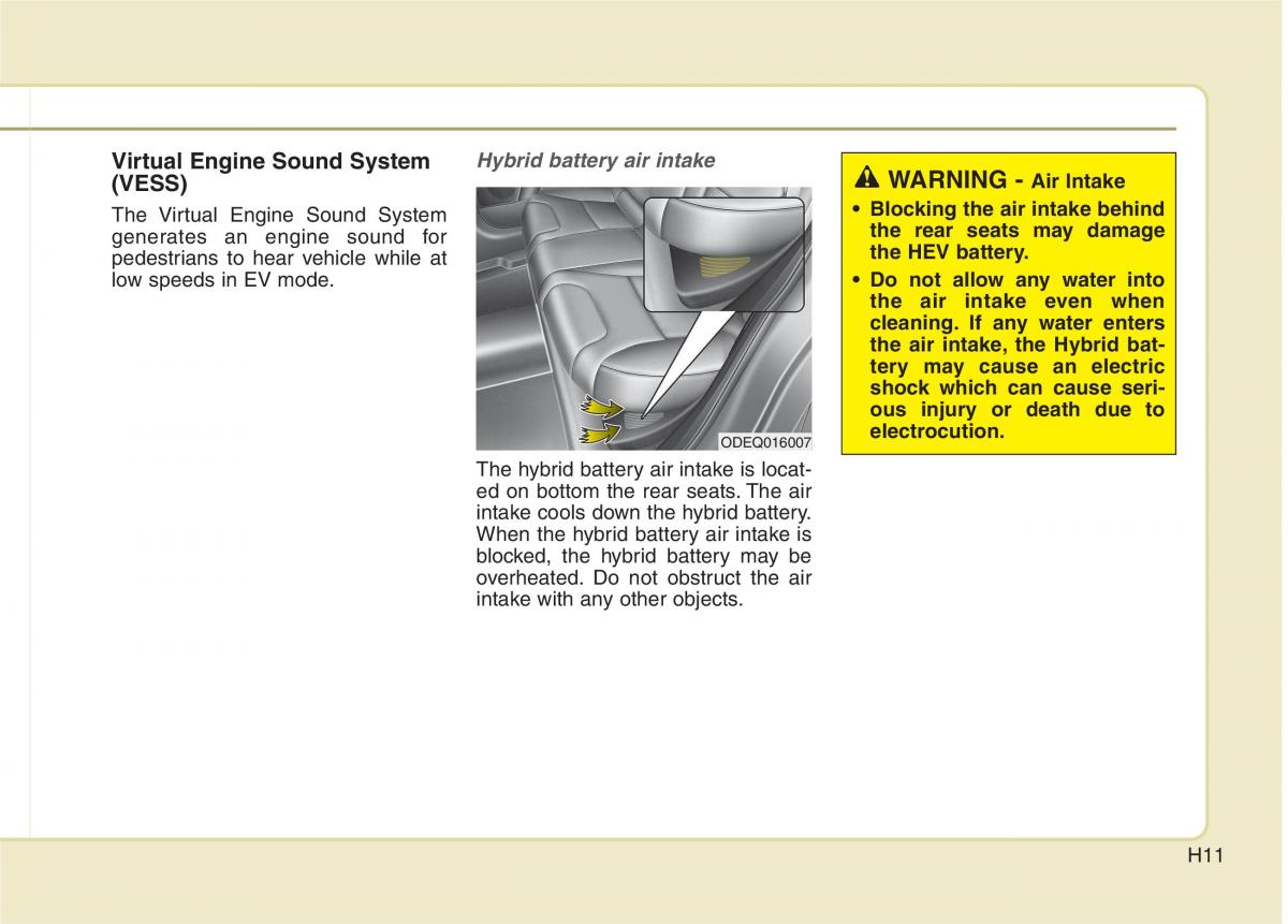 KIA Niro owners manual / page 14