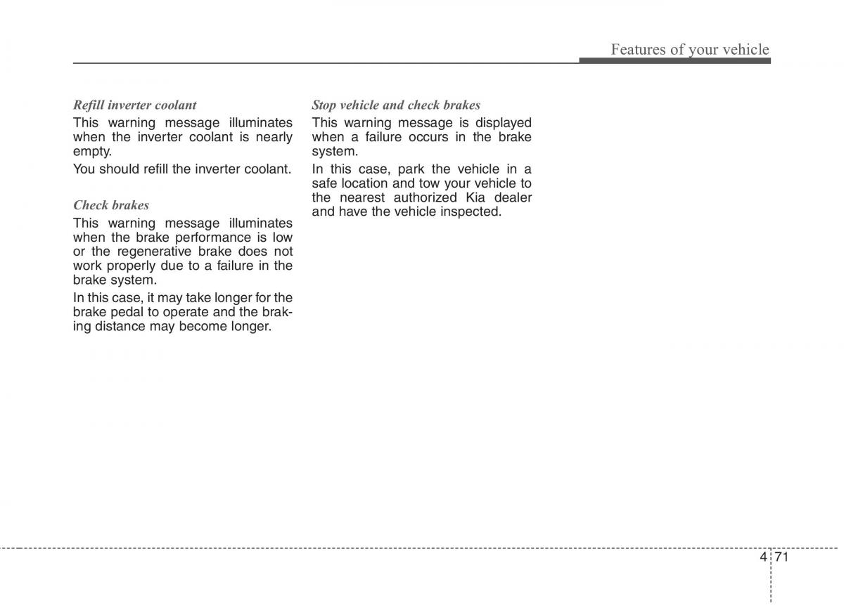 KIA Niro owners manual / page 170