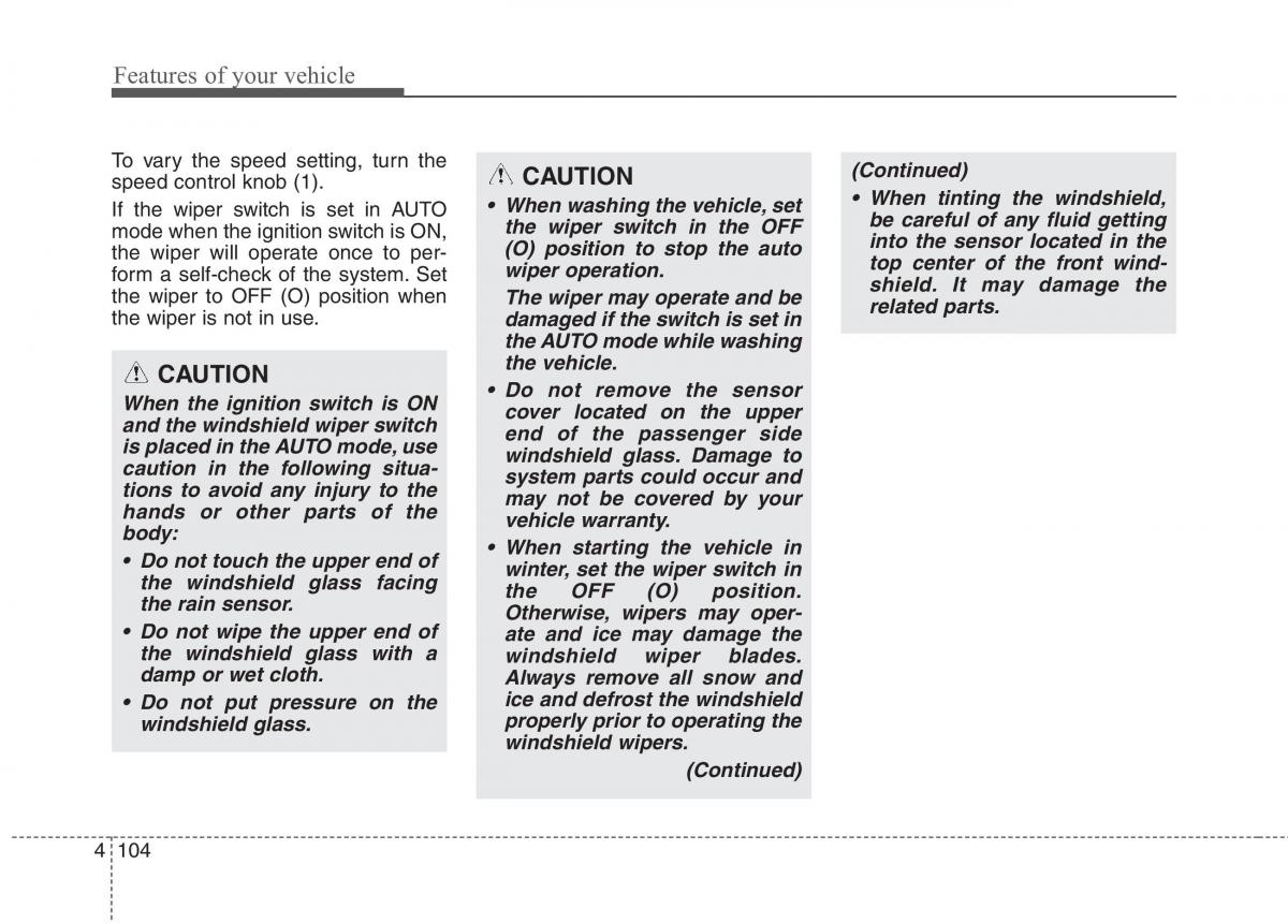 KIA Niro owners manual / page 203