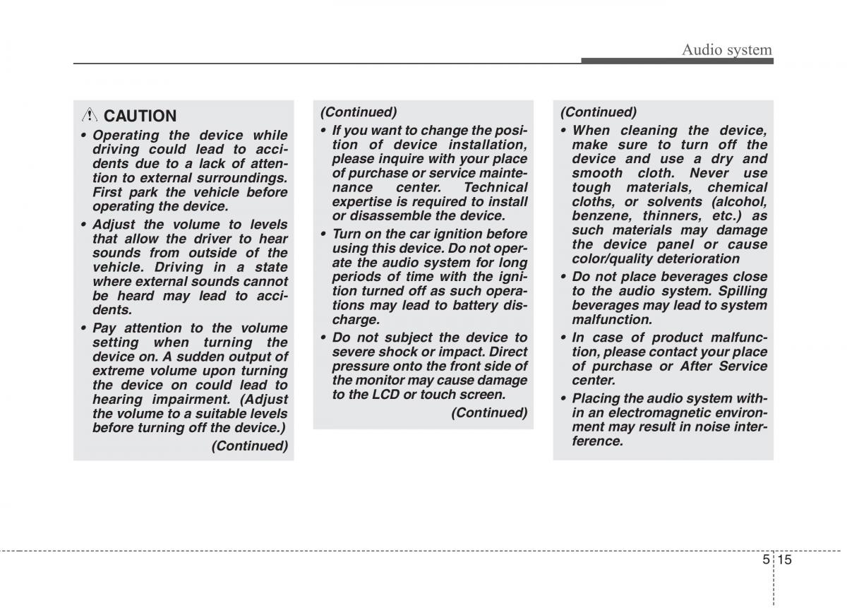 KIA Niro owners manual / page 262